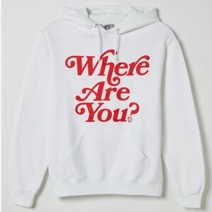 Blink 182 White Hoodie with Red Graphic